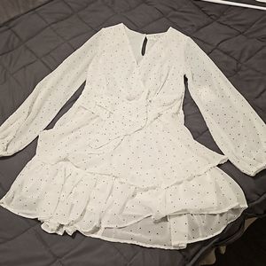 Polka Dot White Dress